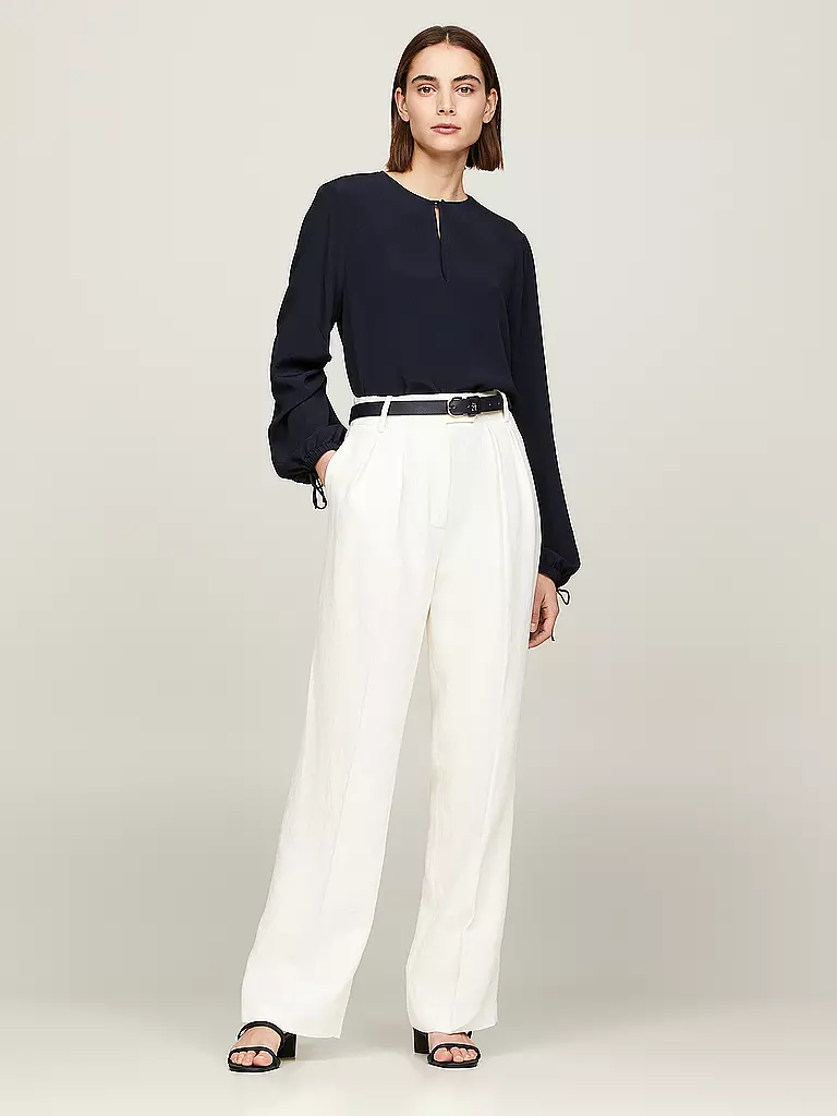 TOMMY HILFIGER | Businesshose Relaxed Fit ELEVATED | Blanco