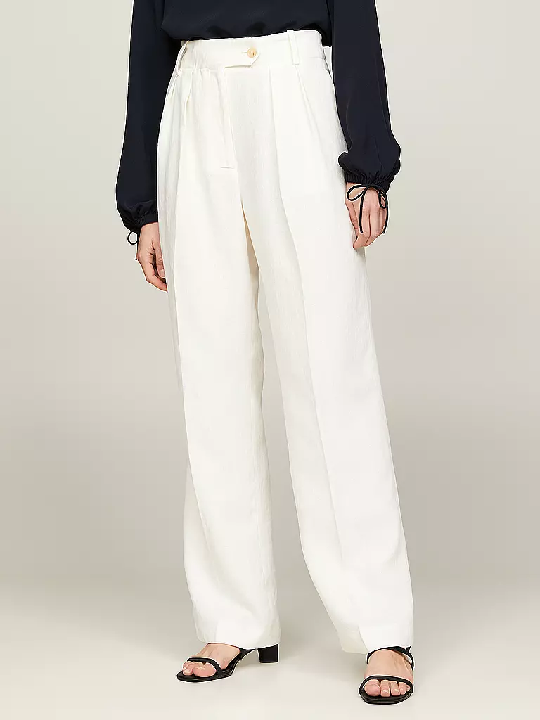 TOMMY HILFIGER | Businesshose Relaxed Fit ELEVATED | Blanco