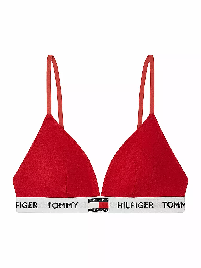 TOMMY HILFIGER | Bustier Sujetador triangular acolchado rojo | Rojo