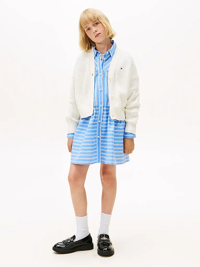 TOMMY HILFIGER | Cárdigan de niña CHENILLA | Crema