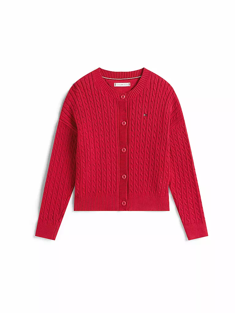 TOMMY HILFIGER | Cárdigan de punto para niña | Rojo