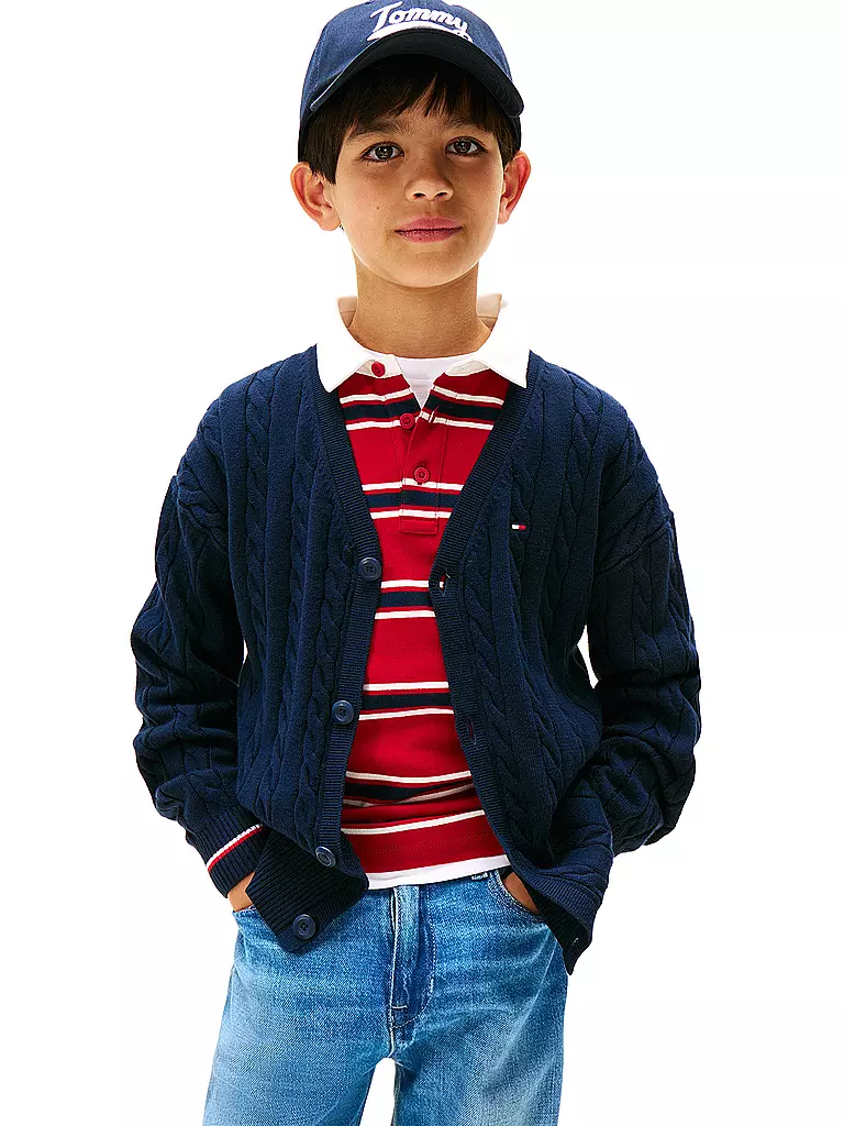 TOMMY HILFIGER | Cárdigan de punto para niño | Azul oscuro