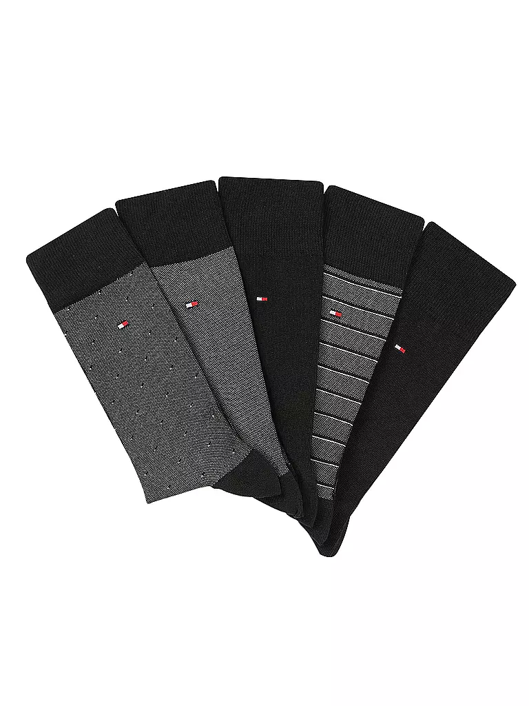 TOMMY HILFIGER | Caja de regalo de calcetines, paquete de 5, negro | Negro