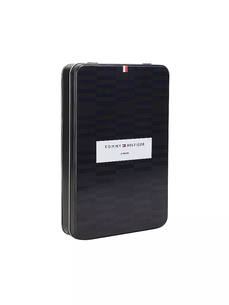 TOMMY HILFIGER | Caja de regalo de calcetines, paquete de 6, negro | Negro