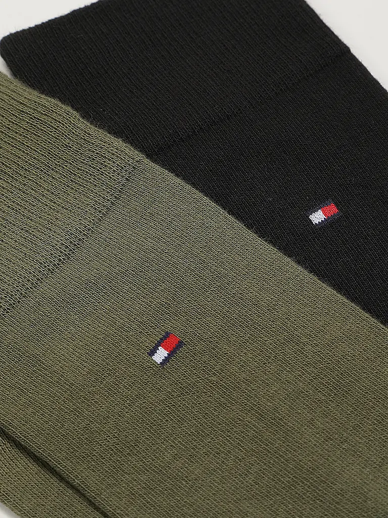 TOMMY HILFIGER | Calcetines, paquete de 2, verde militar | Oliva
