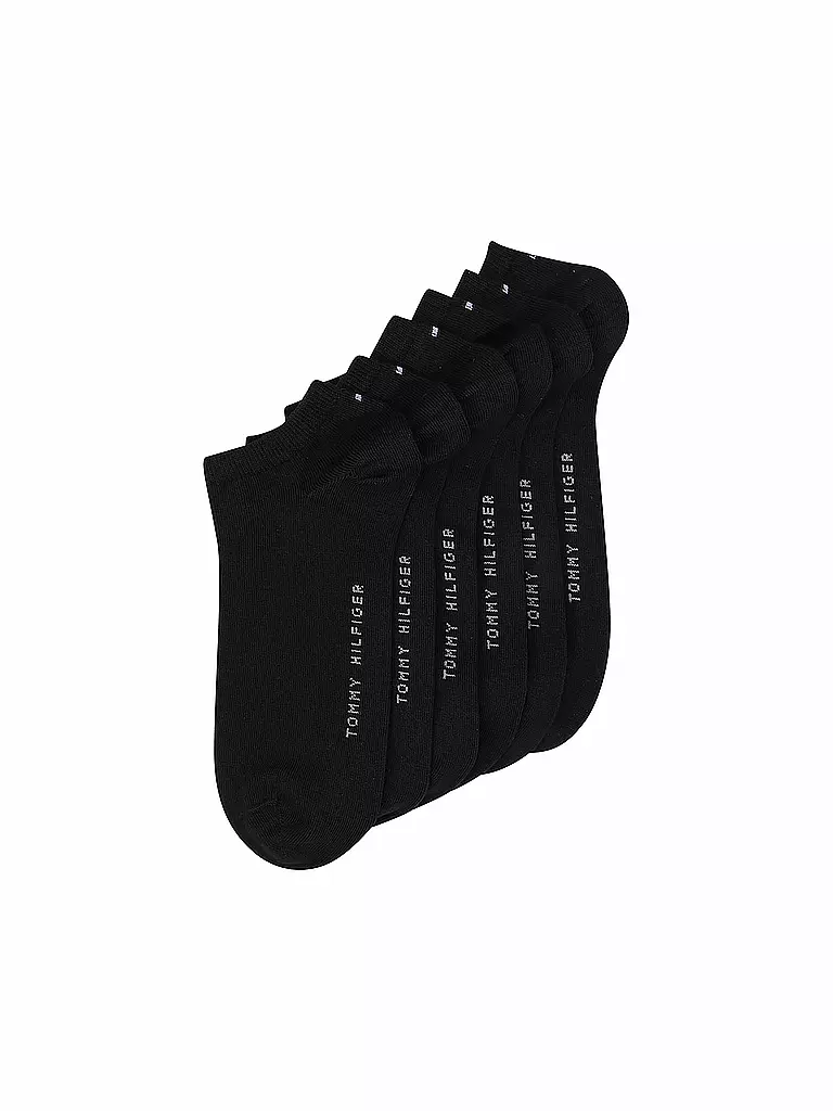 TOMMY HILFIGER | Calcetines de deporte paquete de 6 negro | Negro