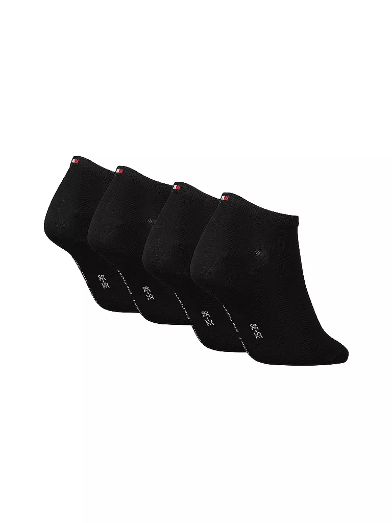 TOMMY HILFIGER | Calcetines deportivos paquete de 4 negro | Negro