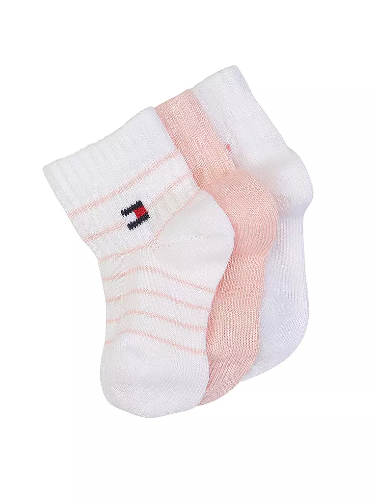 TOMMY HILFIGER | Calcetines para bebé niña, paquete de 3 | Rosa