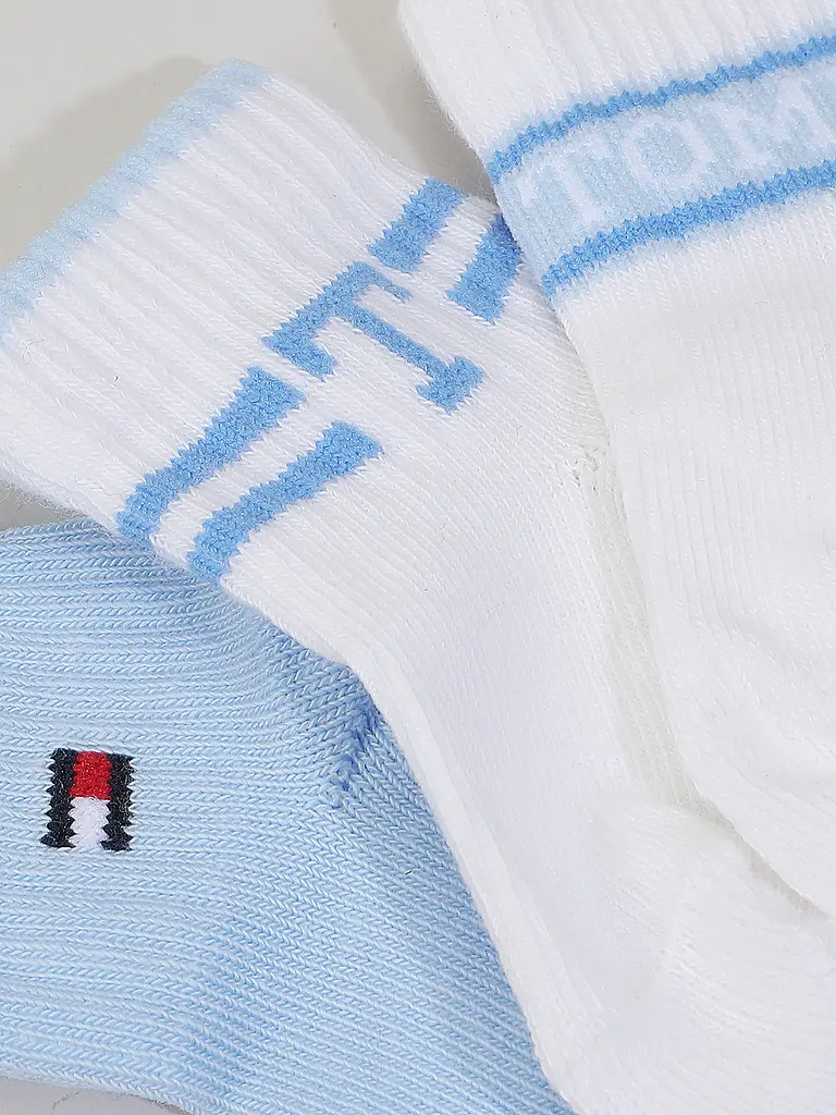 TOMMY HILFIGER | Calcetines para bebé niño, paquete de 3, azul claro | Azul claro