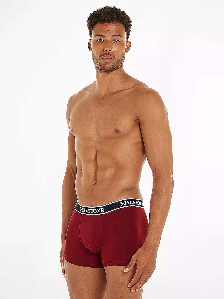 TOMMY HILFIGER | Calzoncillos paquete de 3 azul | Rojo oscuro