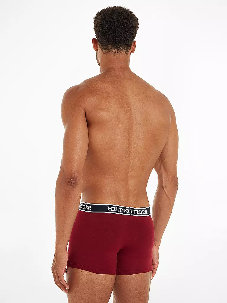 TOMMY HILFIGER | Calzoncillos paquete de 3 azul | Rojo oscuro