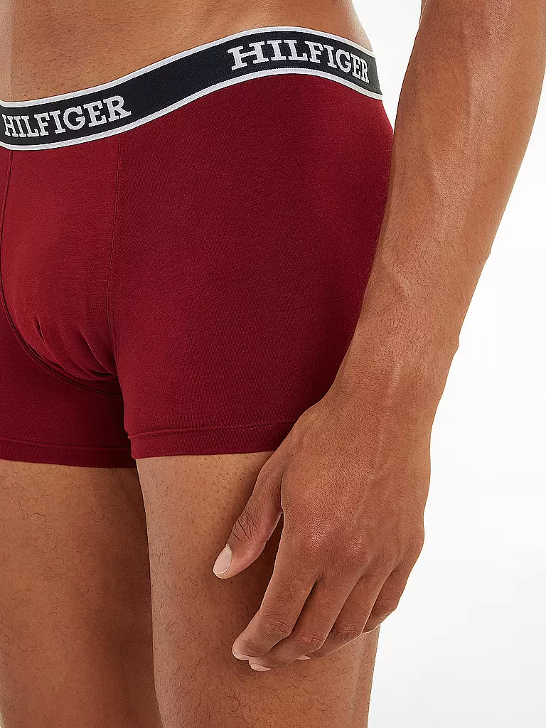 TOMMY HILFIGER | Calzoncillos paquete de 3 azul | Rojo oscuro