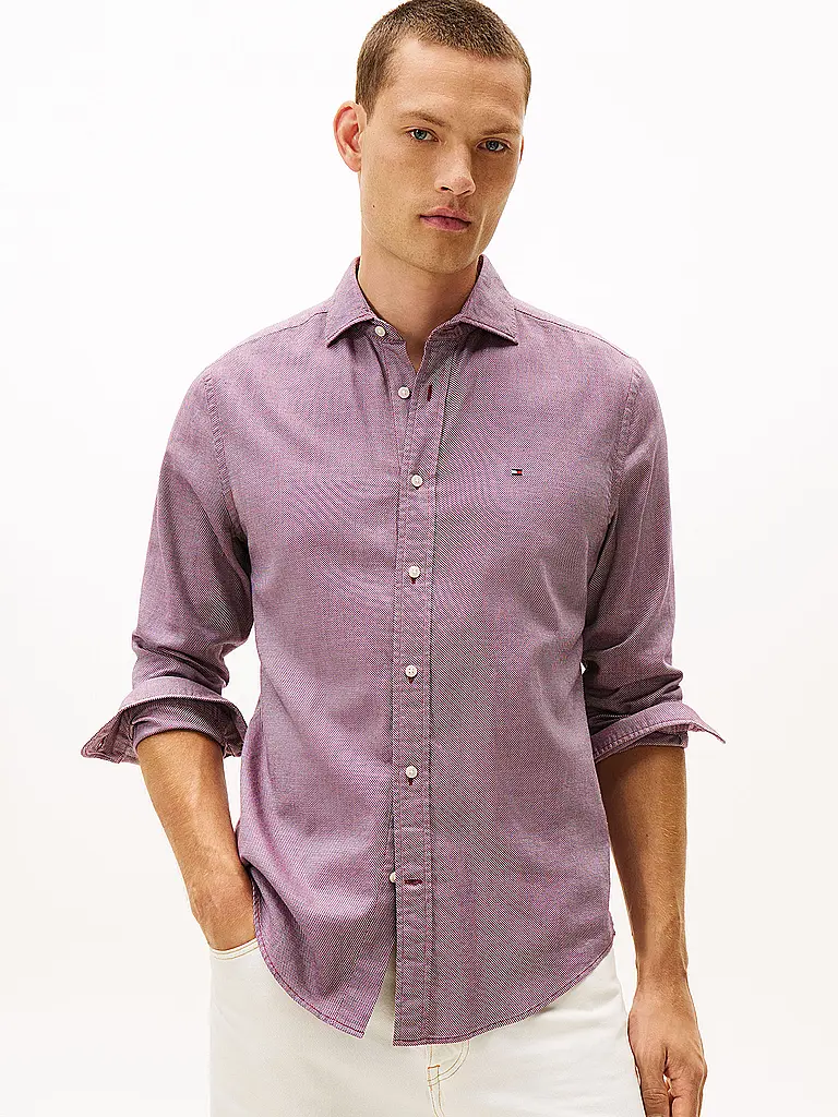 TOMMY HILFIGER | Camisa de corte estándar | Rojo oscuro