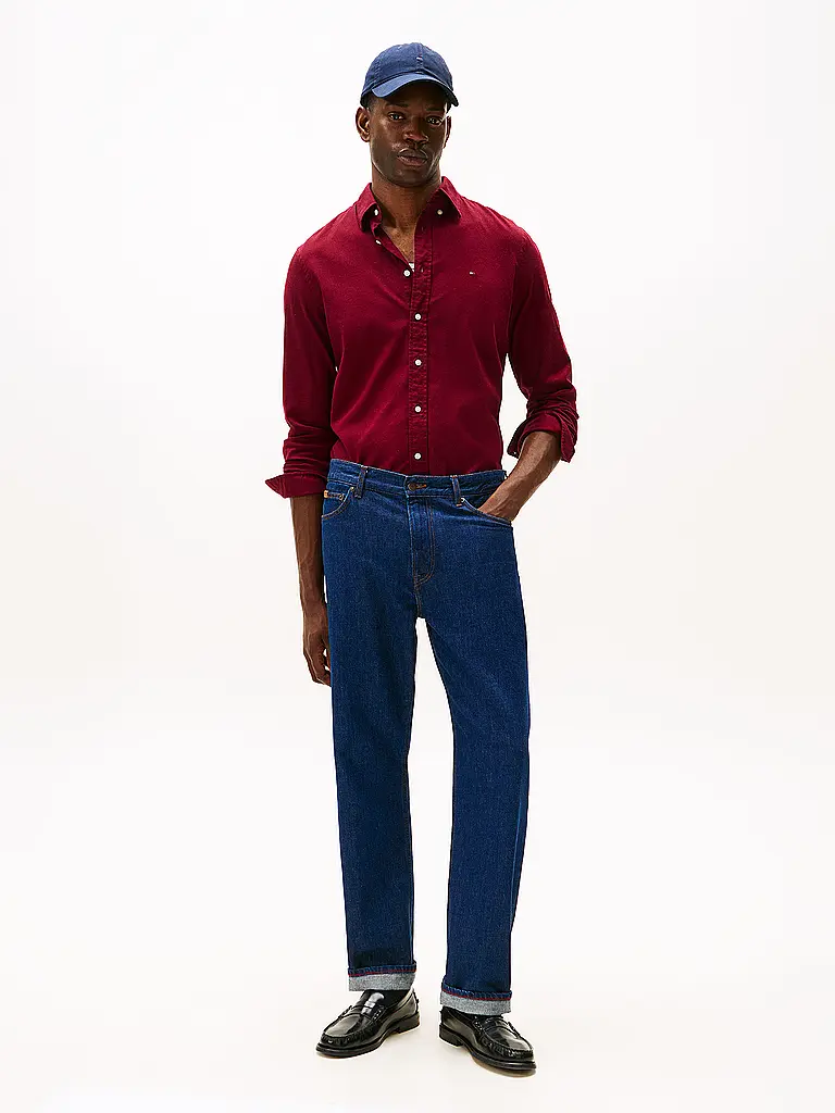 TOMMY HILFIGER | Camisa de corte regular | Rojo oscuro