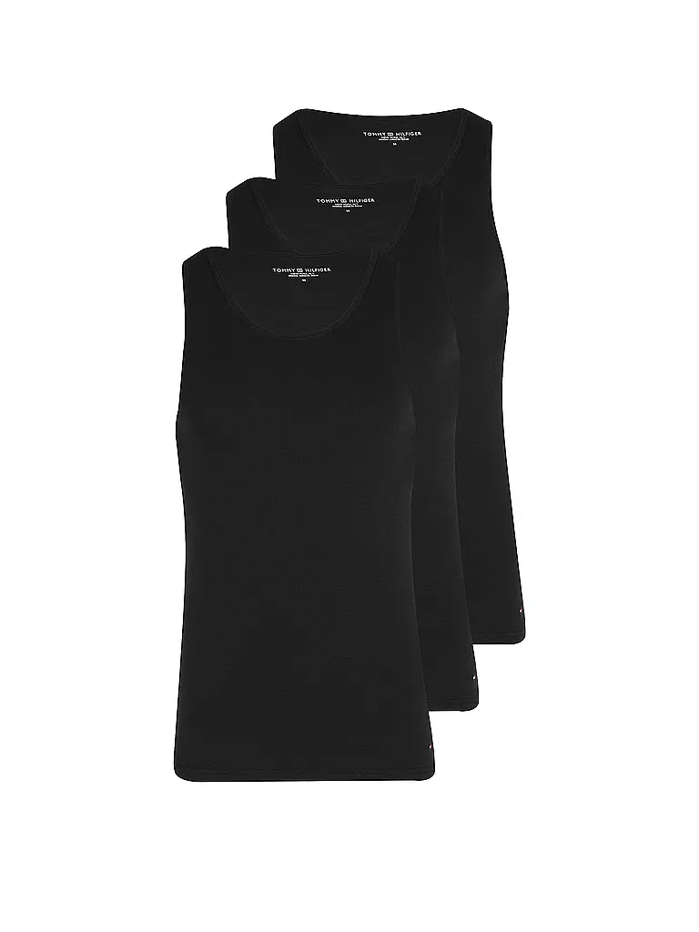TOMMY HILFIGER | Camiseta, paquete de 3 unidades, negro | Negro