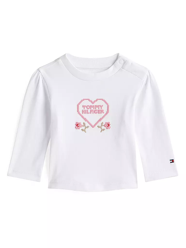 TOMMY HILFIGER | Camiseta de manga larga para bebé | Blanco