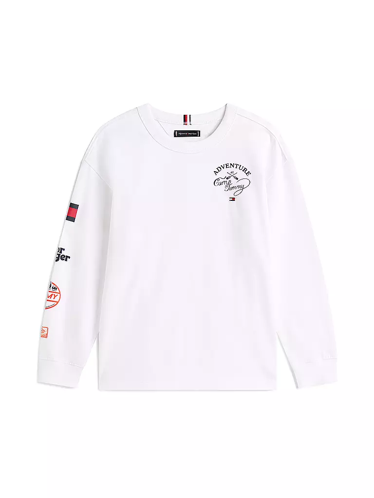 TOMMY HILFIGER | Camiseta de manga larga para niño | Blanco