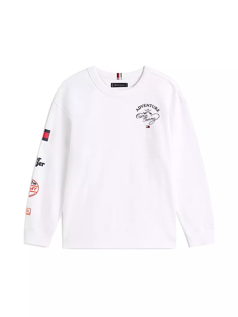 TOMMY HILFIGER | Camiseta de manga larga para niño | Blanco