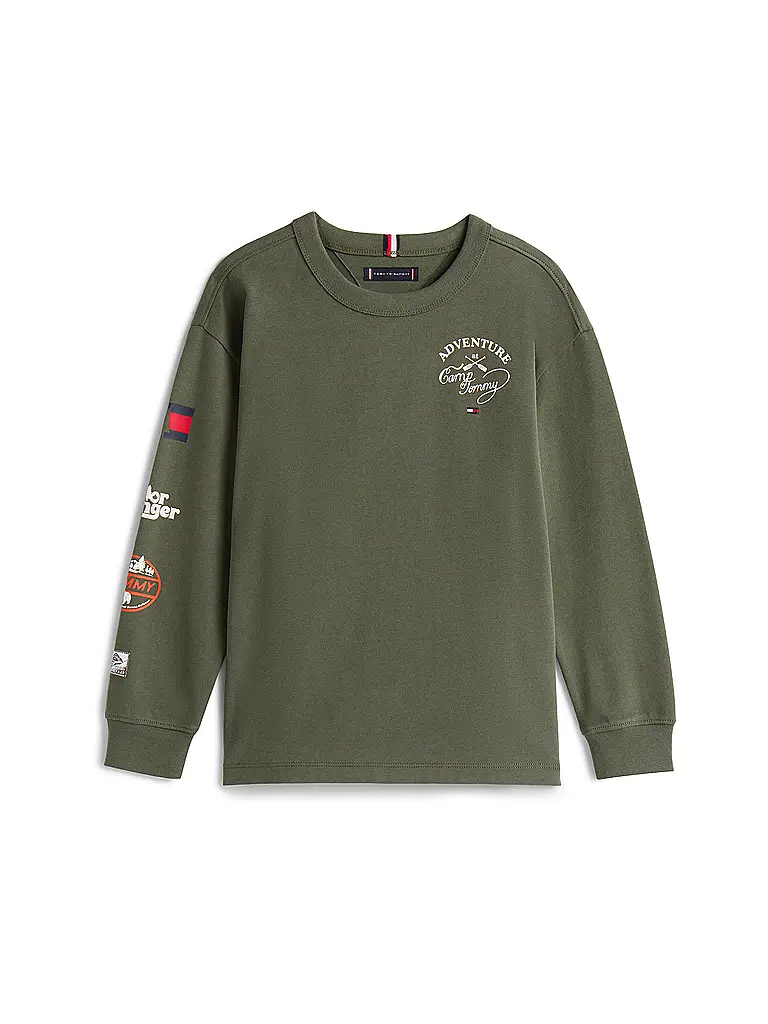 TOMMY HILFIGER | Camiseta de manga larga para niño | Oliva