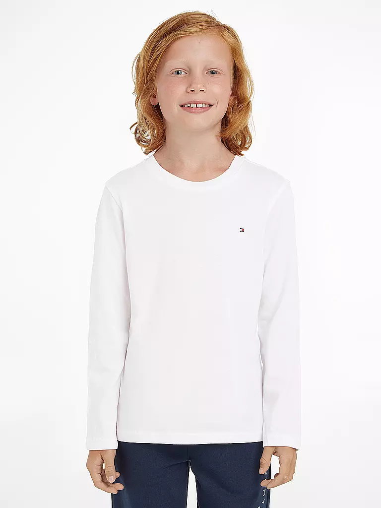 TOMMY HILFIGER | Camiseta de manga larga para niño | Blanco