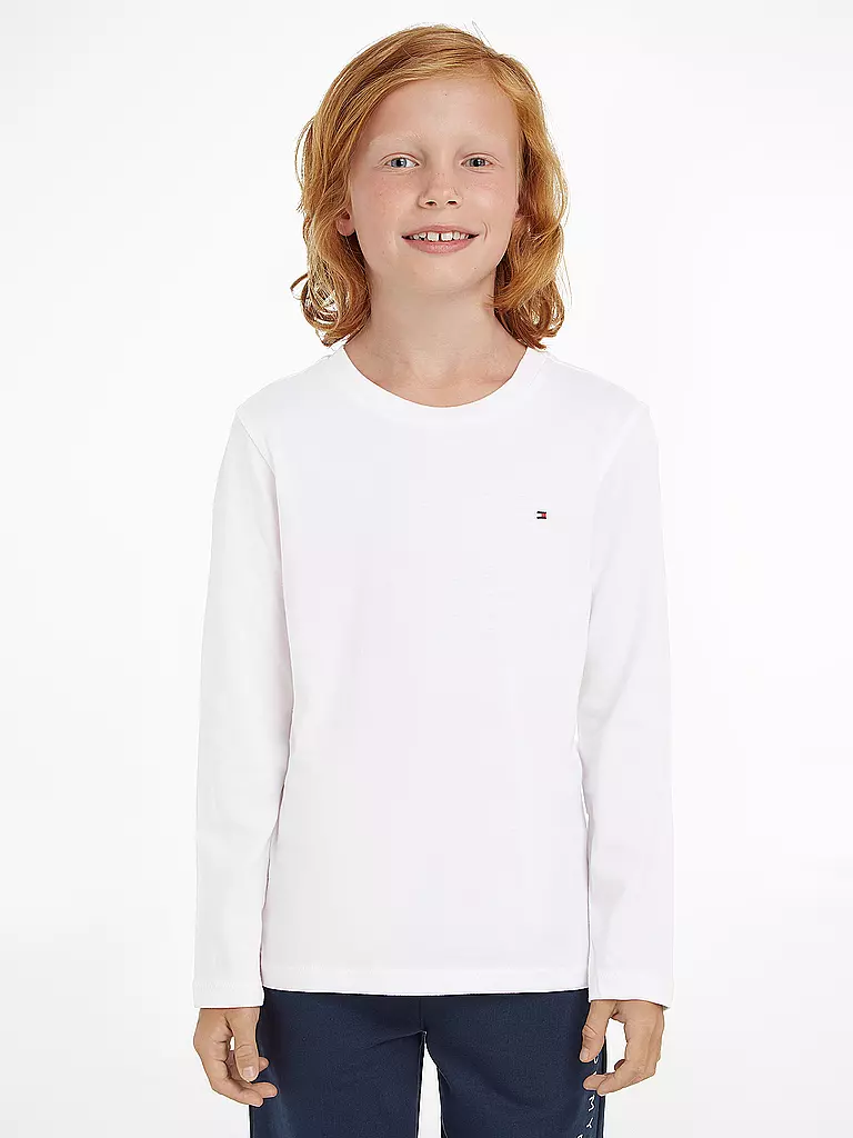 TOMMY HILFIGER | Camiseta de manga larga para niño | Blanco