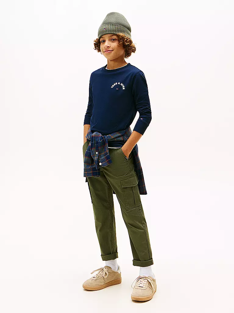 TOMMY HILFIGER | Camiseta de manga larga para niño | Azul oscuro