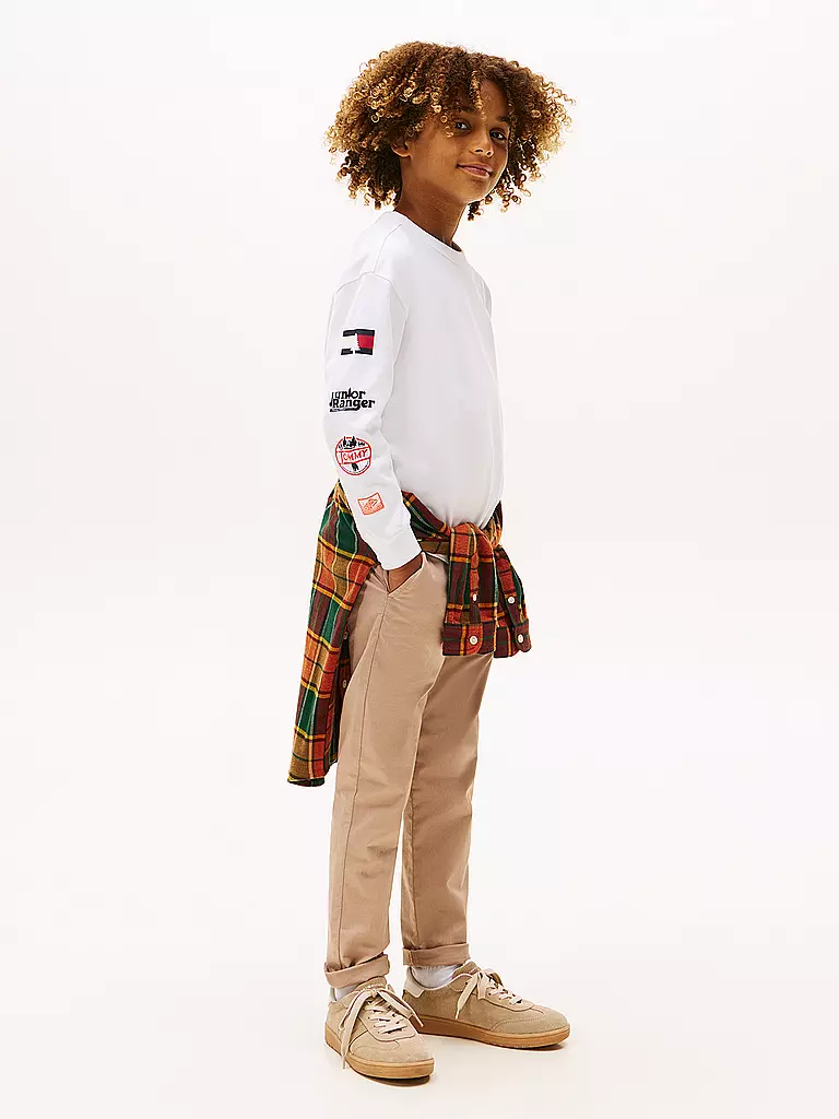 TOMMY HILFIGER | Camiseta de manga larga para niño | Blanco