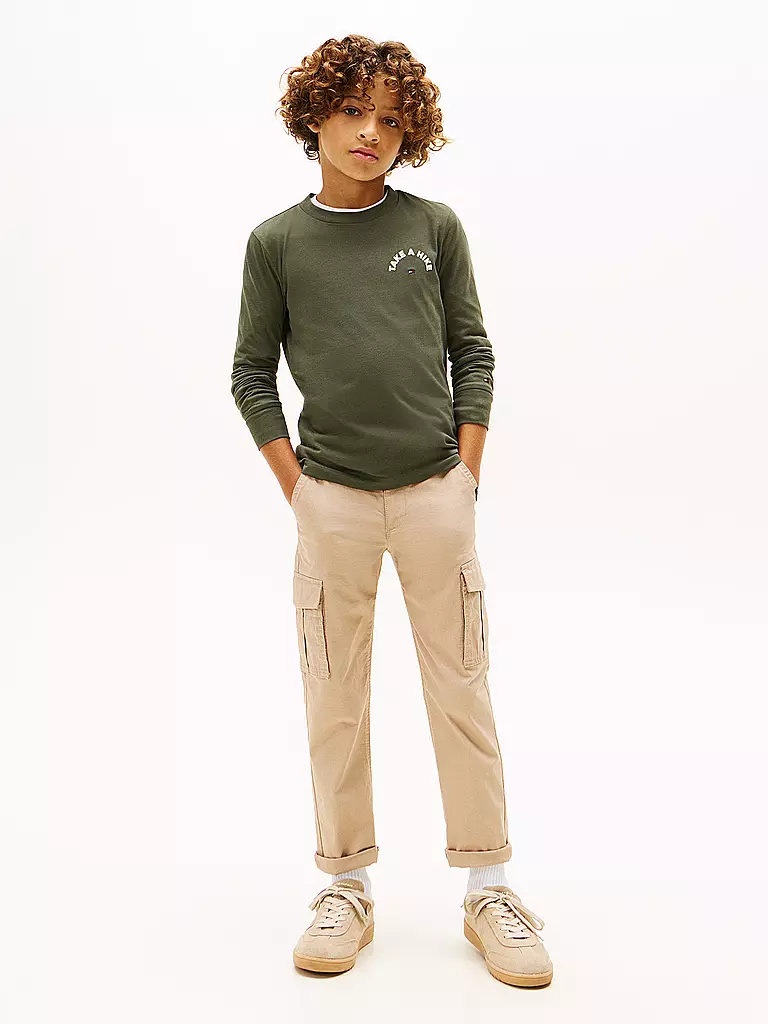 TOMMY HILFIGER | Camiseta de manga larga para niño | Oliva