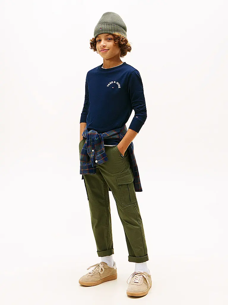 TOMMY HILFIGER | Camiseta de manga larga para niño | Azul oscuro