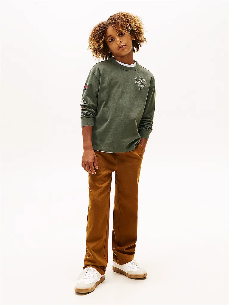 TOMMY HILFIGER | Camiseta de manga larga para niño | Oliva