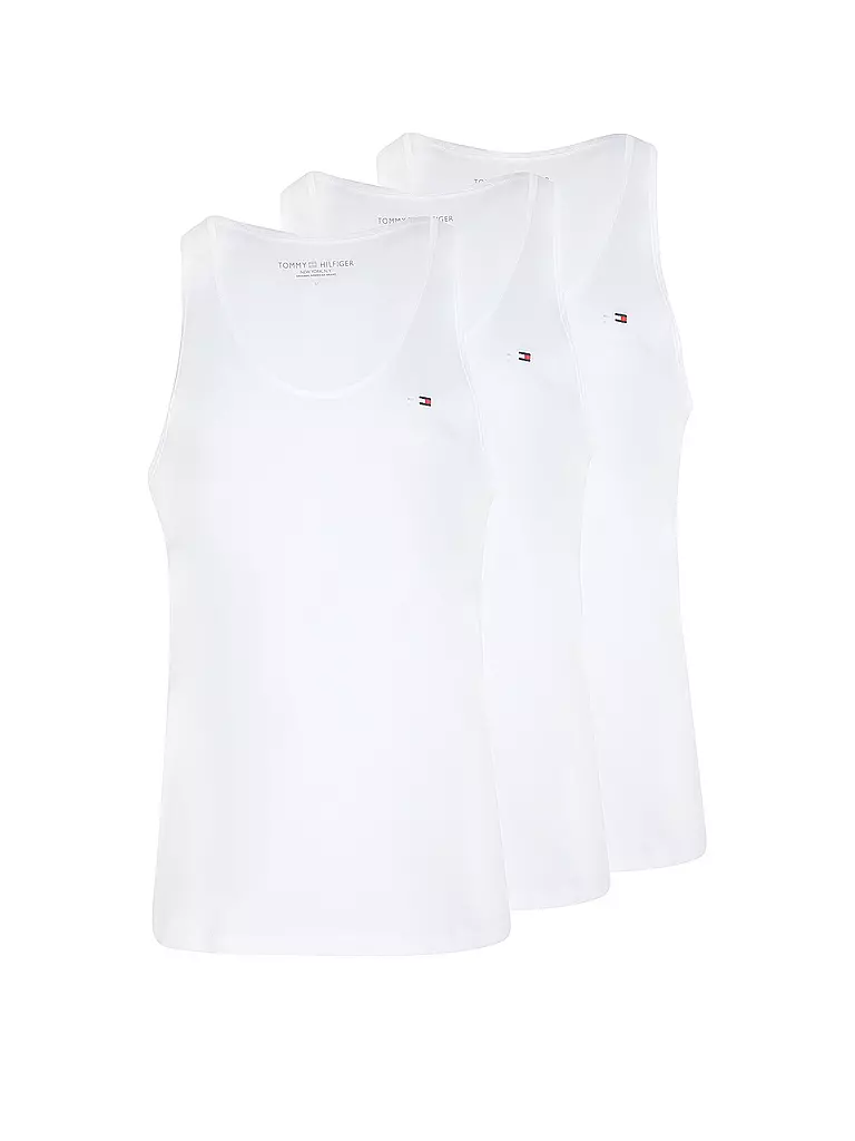 TOMMY HILFIGER | Camiseta de tirantes, paquete de 3 | Blanco