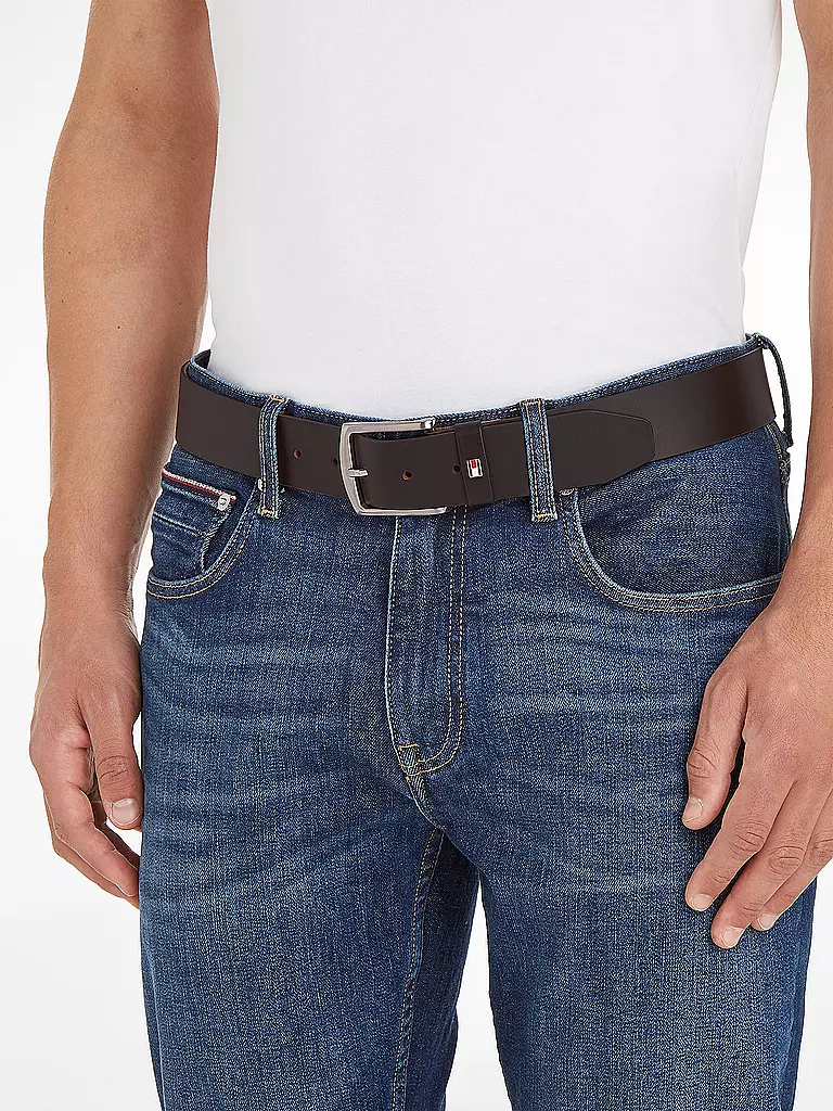 TOMMY HILFIGER | Cinturón de cuero "New Denton" | Marrón