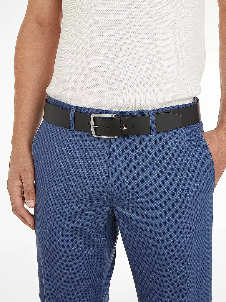 TOMMY HILFIGER | Cinturón de cuero "New Denton" | Negro