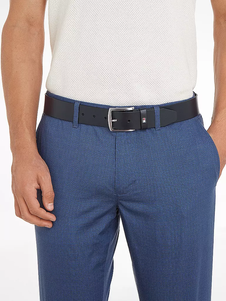 TOMMY HILFIGER | Cinturón de cuero "New Denton" | Azul
