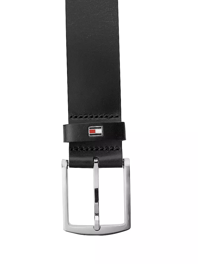 TOMMY HILFIGER | Cinturón de cuero "New Denton" | Negro