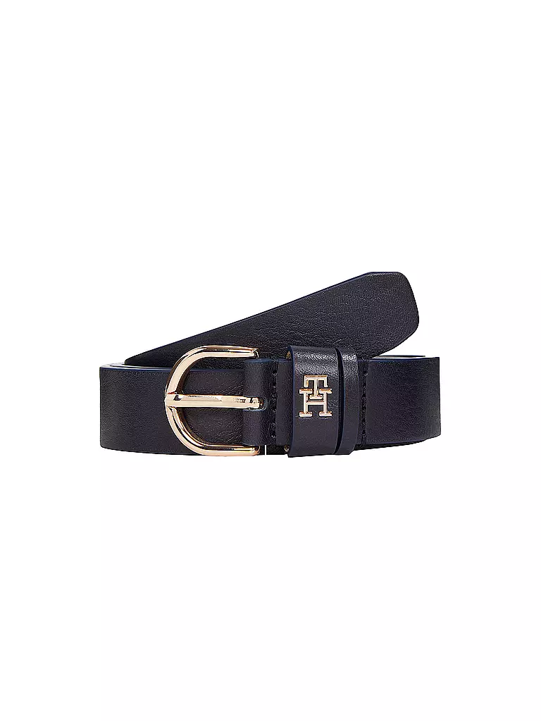 TOMMY HILFIGER | Cinturón de cuero ESSENTIAL | Azul oscuro