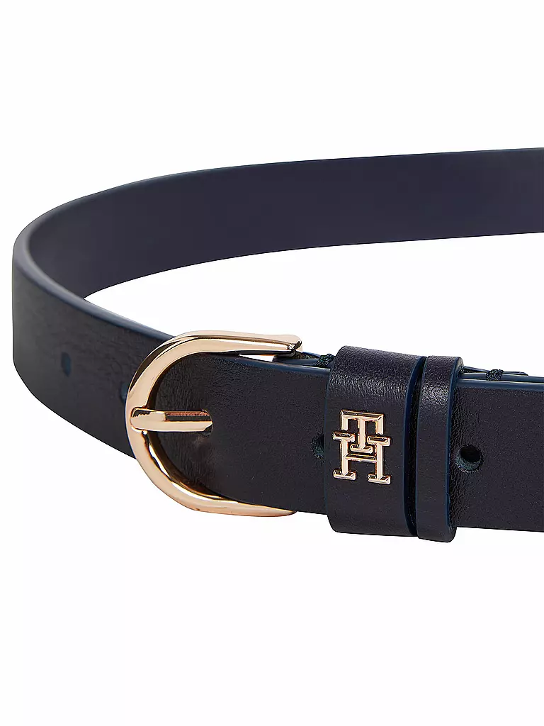 TOMMY HILFIGER | Cinturón de cuero ESSENTIAL | Azul oscuro