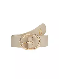 TOMMY HILFIGER | Cinturón de cuero TH CHIC | Crema