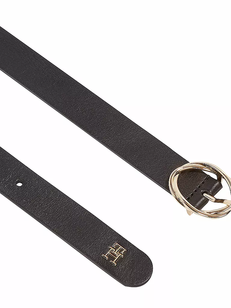 TOMMY HILFIGER | Cinturón de cuero TH CHIC | Negro