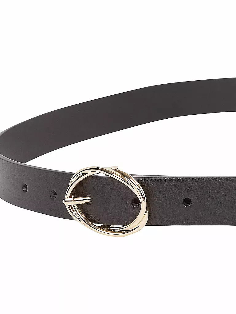 TOMMY HILFIGER | Cinturón de cuero TH CHIC | Negro