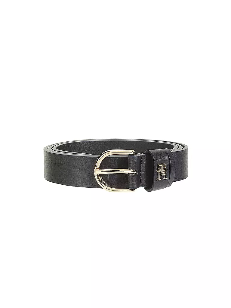 TOMMY HILFIGER | Cinturón de cuero TH TIMELESS | Azul oscuro