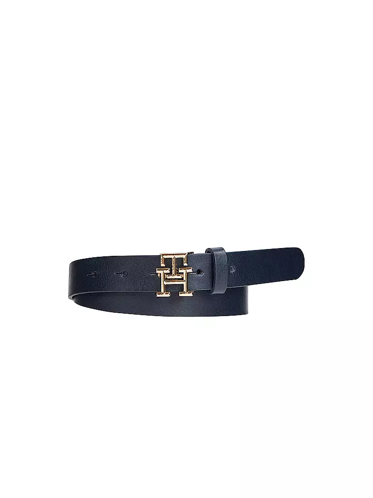 TOMMY HILFIGER | Cinturón de cuero | Azul oscuro