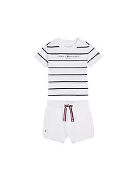TOMMY HILFIGER | Conjunto de bebé de 2 piezas, camiseta y pantalones cortos | Blanco