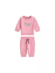 TOMMY HILFIGER | Conjunto de bebé de 2 piezas, suéter y pantalones de chándal | Fucsia