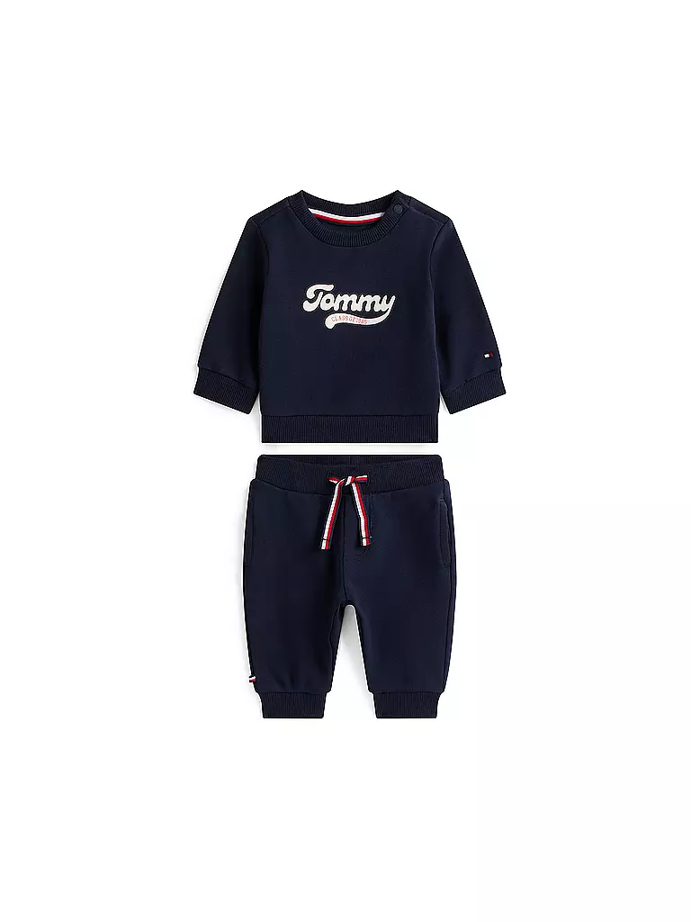 TOMMY HILFIGER | Conjunto de bebé de 2 piezas, suéter y pantalones de chándal | Azul oscuro