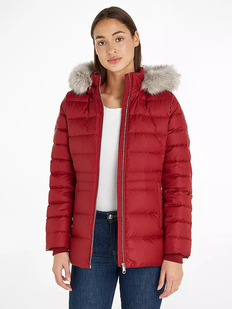 TOMMY HILFIGER | Daunensteppjacke | Rojo oscuro