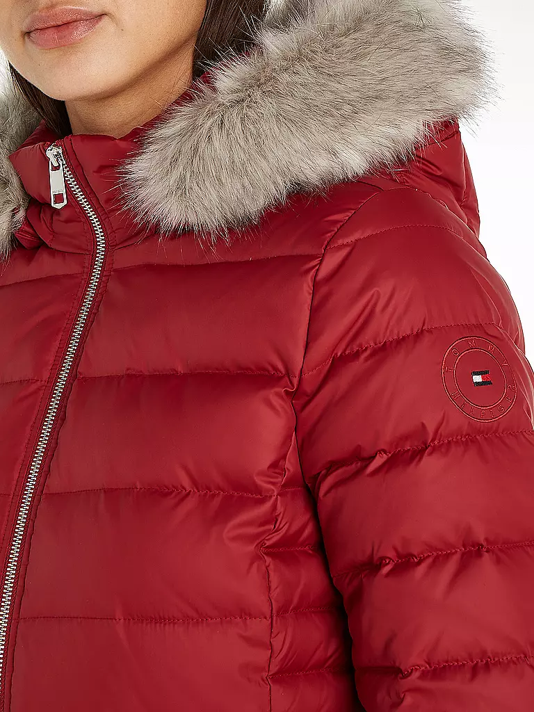TOMMY HILFIGER | Daunensteppjacke | Rojo oscuro