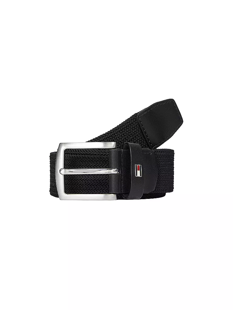 TOMMY HILFIGER | Gürtel DENTON ELASTIC  | Negro