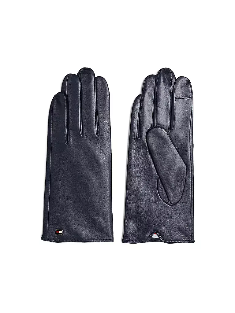 TOMMY HILFIGER | Guantes de cuero | Azul oscuro