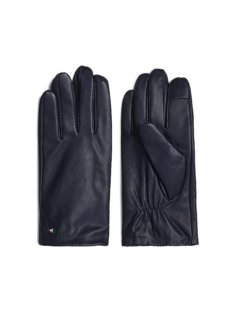 TOMMY HILFIGER | Guantes de cuero | Azul oscuro